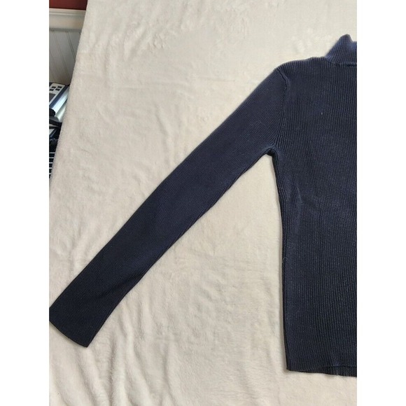 Vintage Polo Jeans Co Ralph Lauren Red Stripe Pullover Knit Sweater Sz M Blue - Picture 7 of 9